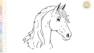 Horse head drawings | Animal drawing tutorial | How to draw A Horse step by step simply #artjanag