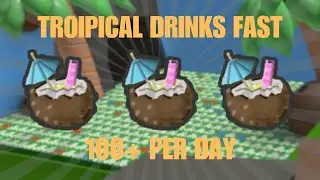 How To Get Tropical Drinks FAST | Roblox Bee Swarm Simulator