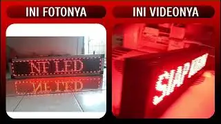lampu led running text dua sisi 100 x 20 outdoor bolak balik