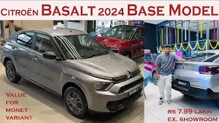 Citroen Basalt Base Model Review in Hindi 🔥  |  Citroen Basalt You Coupe SUV ₹7.99 Lakh full  Review