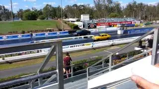 Queensland Drag Week 2014 Ford Falcon Au Barra run.