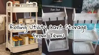 Rolling Utility Cart Storage From Temu | 3-Tier Rolling Storage Rack From Temu 