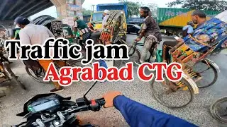 Agrabad CTG Traffic Jam | Chattogram City Moto Vlog | Daily Road Reality | Silent Rider