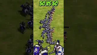 50 Paladins vs 50 Elite Huskarls (AoE2) #Shorts #ageofempires #gaming
