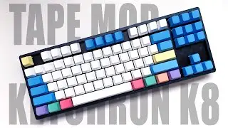 TAPE MOD KEYCHRON K8 - PBT keycaps CHALK set, brown switches sound test