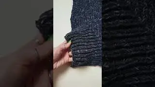 Hand-knitted black scarf ✿