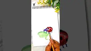 How to draw a realistic🐞 ladybug | easy beautiful drawing #art #shorts #trending #drawing