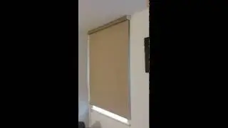 Rechargeable battery powered roller blind.