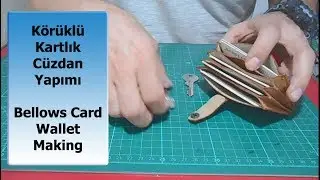 (free PDF PATTERN!) wt890 Körüklü Kartlık Cüzdan Yapımı | Bellows Card Wallet Making