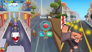 Talking Tom Gold Run 3D vs Run Fish Run 2 vs Bus Rush