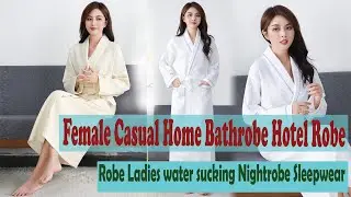 Waffle Robe Women100% Cotton Bath Robe Ladies water sucking Nightrobe Sleepwear