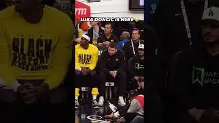 Luka Doncic having fun on the bench with Lakers!