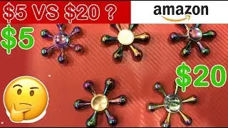 $5 vs $20 Top rainbow 6 Side Fidget Spinners Review now on Amazon (Samshao, iSpin, Atesson, Generic)