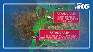 Separate deadly single-vehicle collisions close two highways along Columbia River near Wenatchee