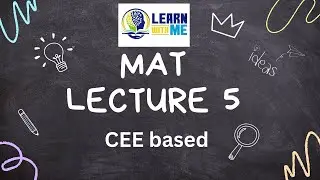 MAT Class  Part 5 || sequences , series & coding decoding problems|| Learn with me ||CEEbasedlecture