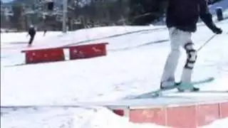 Advanced Snow Skiing Tricks : Sliding a Snow Ski Box