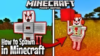 The IT CLOWN in Minecraft! How to SPAWN Pennywise - MCPE 1.2 Addon (Minecraft Pocket Edition)