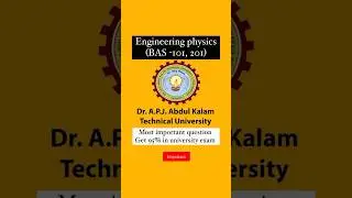 Most important question btech /1st year || engineering physics || aktu #btech #aktu #important
