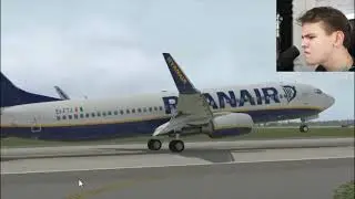 Swiss001 gets mad when he see a Ryanair butter landing in his video