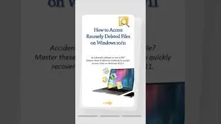 Find Your Recently Deleted Files on Windows 10/11 (Step-by-Step!)#windowstips #cybersecurity