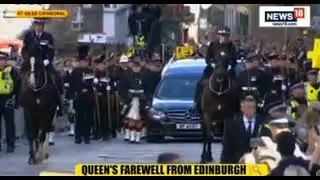 St Giles Cathedral Edinburgh live,,Queen's coffin at Holyroodhouse