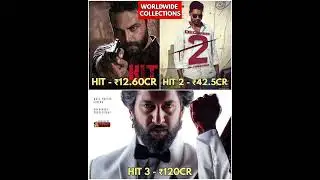 hit vs hit 2 vs hit 3 movie worldwide box office collection 💥#hit #hit2 #hit3 #shorts
