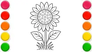 Beautiful Sunflower Drawing | Easy & Aesthetic Art Tutorial 
