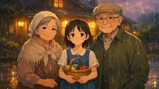 A Cozy Day with Grandma & Grandpa | Market, Cooking & Sleep 🌧️ | Ghibli Style