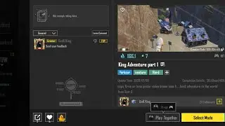 King adventure part 1 code 54451 // bgmi wow PARKOUR #bgmi 
