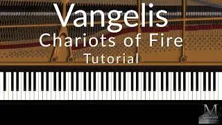 Vangelis - Chariots Of Fire - Piano Tutorial / Visualizer