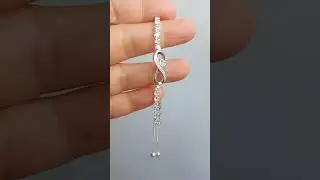 Love heart infinity Charm adjustable 2mm Lab Grown diamond Cubic Zirconia Tennis Bracelet for women