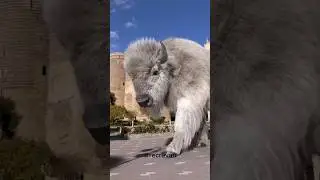 Realistic Mega Bison wandering around the city😉 #blender #cgi #recrevan #animals #vfx