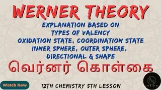 Werner Theory | வெர்னர் கொள்கை | Valency | Oxidation & Coordination State | Inner & Outer Sphere