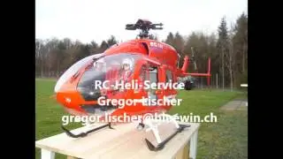 SCALE MODEL HELIKOPTER EC 145  800   MIT NAZA H Baumann Rumpf