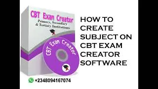 CBT Exam Creator: How to create subjects