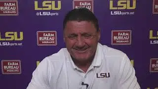 LSU HC Ed Orgeron meets with the media ahead of season opener