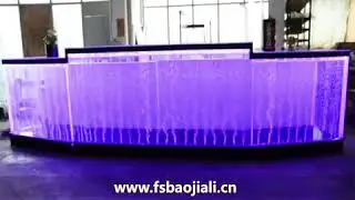 Led long bar counter acrylic lighted table restaurant reception desk use