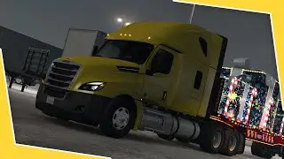 ATS 1.39 Online + Winter Mod Freightliner Cascadia Салем - Даллес