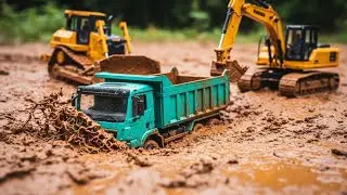 RC Mud Pit Recovery Operation 🚜 | Extreme Mini Dump Truck Rescue