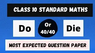 most expected question paper standard maths class 10 pdf download