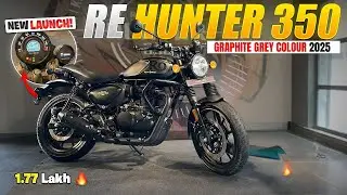 2025 Royal Enfield Hunter 350 Graphite Grey Colour | Details Review | Price, Features & Mileage |