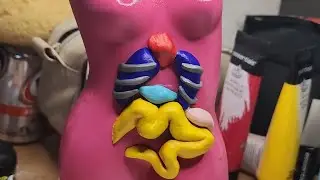 Pink Lady sculpture and paint.