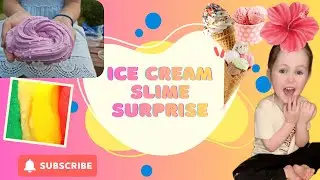 Ice cream slime sensory play with Leilani! 🍦🧩 #slimevideo #sensoryplay #autismlife 