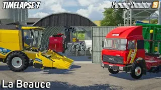 New Straw Blower,Calves tending,corn harvest |Animals in La Beauce|Timelapse #7|Farming Simulator 19