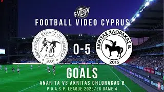 ANARITA vs AKRITAS CHLORAKAS B - 8.11.25 - POASP - HIGHLIGHTS - FOOTBALL VIDEO CYPRUS