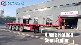 4 Axles 60Tons Flatbed Cargo Container Loading Semitrailer for Africa.#utilitytrailer #trailer
