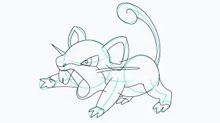 C&oacute;mo Dibujar a Rattata de Pok&eacute;mon 🐀 | Tutorial F&aacute;cil en 11 Pasos