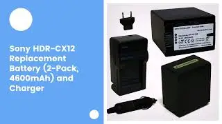 Sony HDR-CX12 Replacement Battery (2-Pack, 4600mAh) and Charger