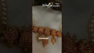92.5 Silver Gold Coated pearl chokers. Athmiya Jewellers Balehonnur. #silver #jewellery#925silver
