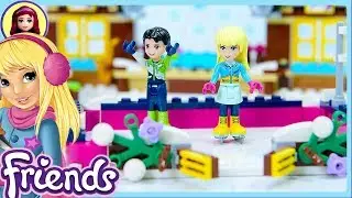 Lego Friends Snow Resort Ice Skating Rink Build - Kids Toys